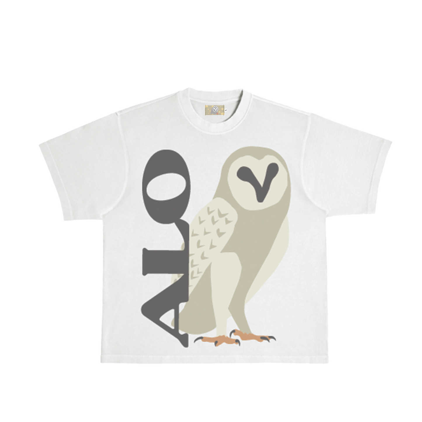 "Big Owls" Boxy TShirt (Snowy White)